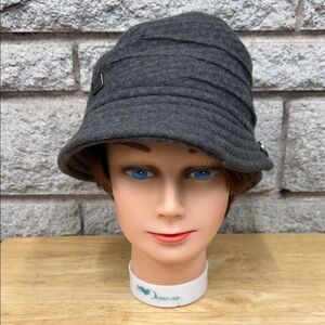 Elegant Dark Gray Bucket Hat with Button